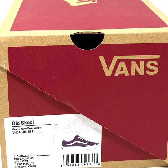 Vans Purple and White Women's Sneakers - Picture 10 of 11